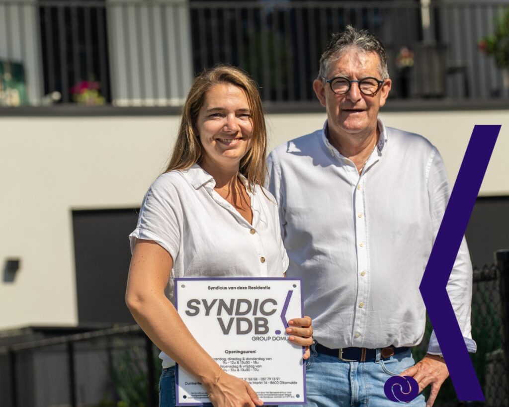 SYNDIC VDB Het syndicteam van Syndic VDB met Sanne Demuynck en Frans Vandenbussche. Syndic VDB is actief in Veurne, Diksmuide, Ieper, Poperinge en Roeselare. Syndicus in West-Vlaanderen